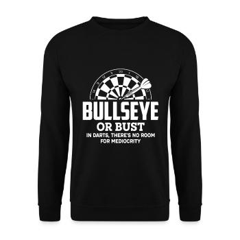 Bullseye Or Bust - In Darts, There's No Room For M - Unisex Sweatshirt - black - Front - Alina (178cm) & Michal (187cm)