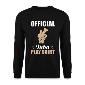 Offizielles Tuba Spielshirt Musikliebe - Unisex Pullover - Schwarz - Vorne - Alina (178cm) & Michal (187cm)