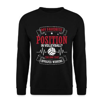 My Favorite Position In Volleyball? The One That I - Unisex Sweatshirt - black - Front - Alina (178cm) & Michal (187cm)