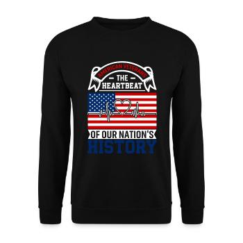 American Veterans: The Heartbeat Of Our Nation'S H - Unisex Sweatshirt - black - Front - Alina (178cm) & Michal (187cm)