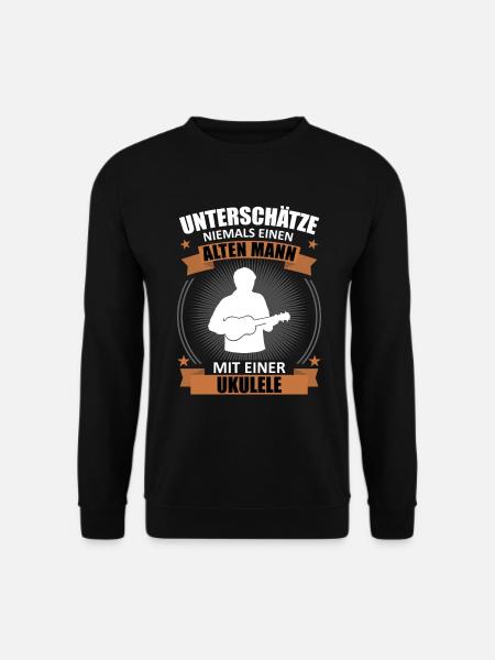 Old Man Ukulele Wisdom - Unisex Sweatshirt - black