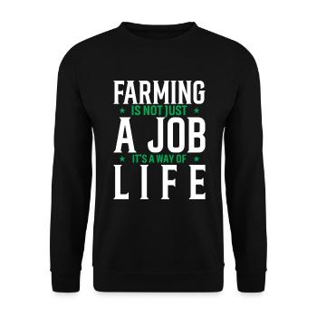 Farming Is Not Just A Job, It's A Way Of Life. - Unisex Sweatshirt - black - Front - Alina (178cm) & Michal (187cm)