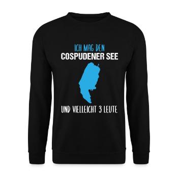 Cospudener See Mein Lieblingsort - Unisex Pullover - Schwarz - Vorne - Alina (178cm) & Michal (187cm)