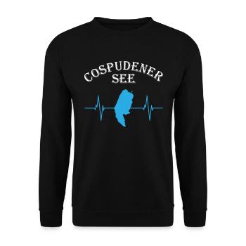 Lake Cospuden Heartbeat Nature Magic - Unisex Sweatshirt - black - Front - Alina (178cm) & Michal (187cm)