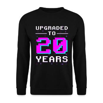 Two Decades Gamer: Retro Hero 20 - Unisex Sweatshirt - black - Front - Alina (178cm) & Michal (187cm)