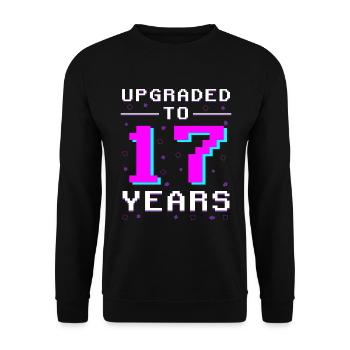 17 Years of Gamers: Retro Level-Up - Unisex Sweatshirt - black - Front - Alina (178cm) & Michal (187cm)