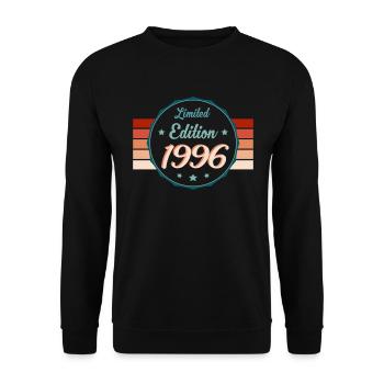 1996 Retro Highlight – Noble Gift - Unisex Sweatshirt - black - Front - Alina (178cm) & Michal (187cm)