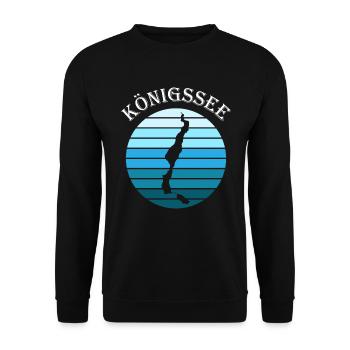 Königssee Kreisblick - Ruhe & Weite - Unisex Pullover - Schwarz - Vorne - Alina (178cm) & Michal (187cm)