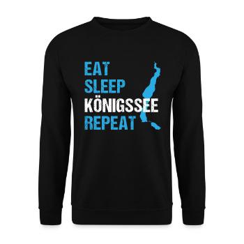 Königssee Routine - Manger, dormir, expérimenter - Sweat-shirt Unisexe - noir - Devant - Alina (178cm) & Michal (187cm)