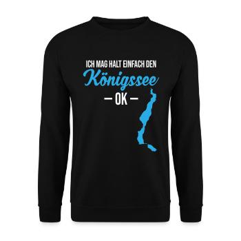 Königssee, simply great - To be clear! - Unisex Sweatshirt - black - Front - Alina (178cm) & Michal (187cm)