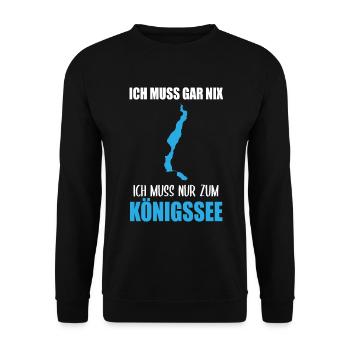 Königssee Duty - Nothing else! - Unisex Sweatshirt - black - Front - Alina (178cm) & Michal (187cm)
