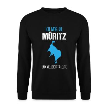 Müritz & 3 Freunde - Mehr braucht's nicht! - Unisex Pullover - Schwarz - Vorne - Alina (178cm) & Michal (187cm)