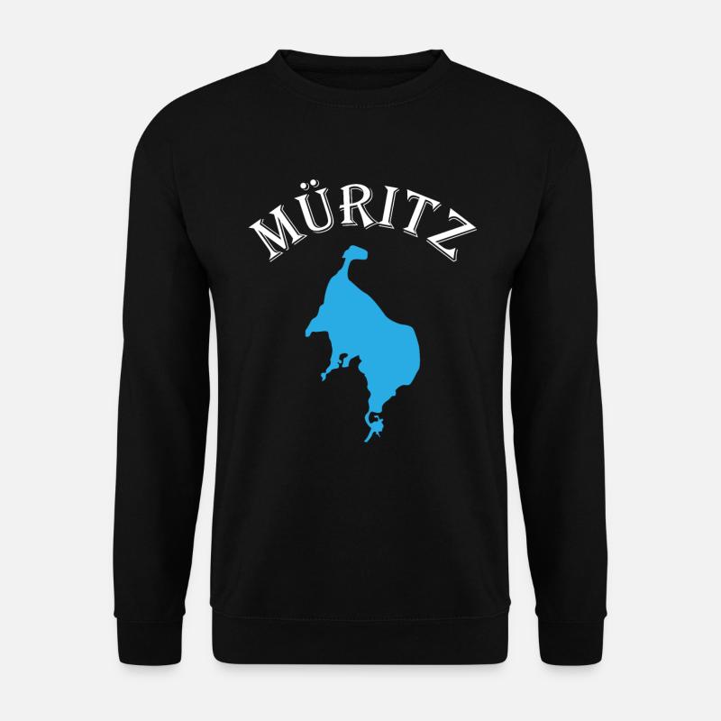 Müritzsee Kontur - Natur Pur Erleben - Unisex Pullover - Schwarz