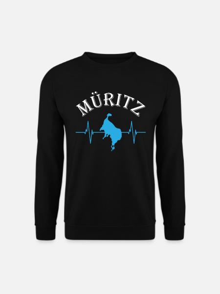 Müritzsee im Herzen - Pulsierendes Naturerlebnis - Unisex Pullover - Schwarz