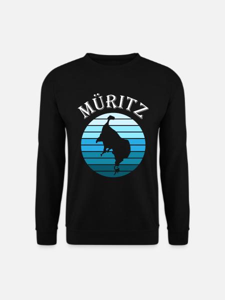 Müritzsee Kontur - Natur Pur Erleben - Unisex Pullover - Schwarz