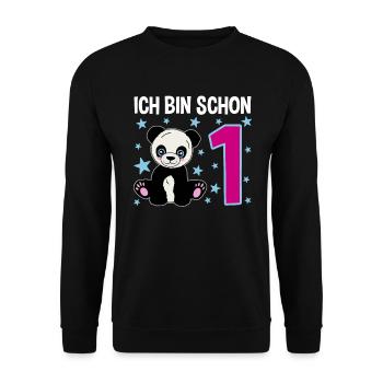 Panda Darling – 1 an de pur bonheur - Sweat-shirt Unisexe - noir - Devant - Alina (178cm) & Michal (187cm)