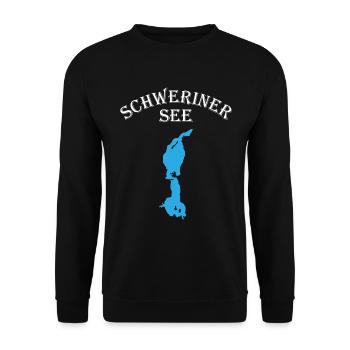 Schweriner See - Naturjuwel - Unisex Pullover - Schwarz - Vorne - Alina (178cm) & Michal (187cm)