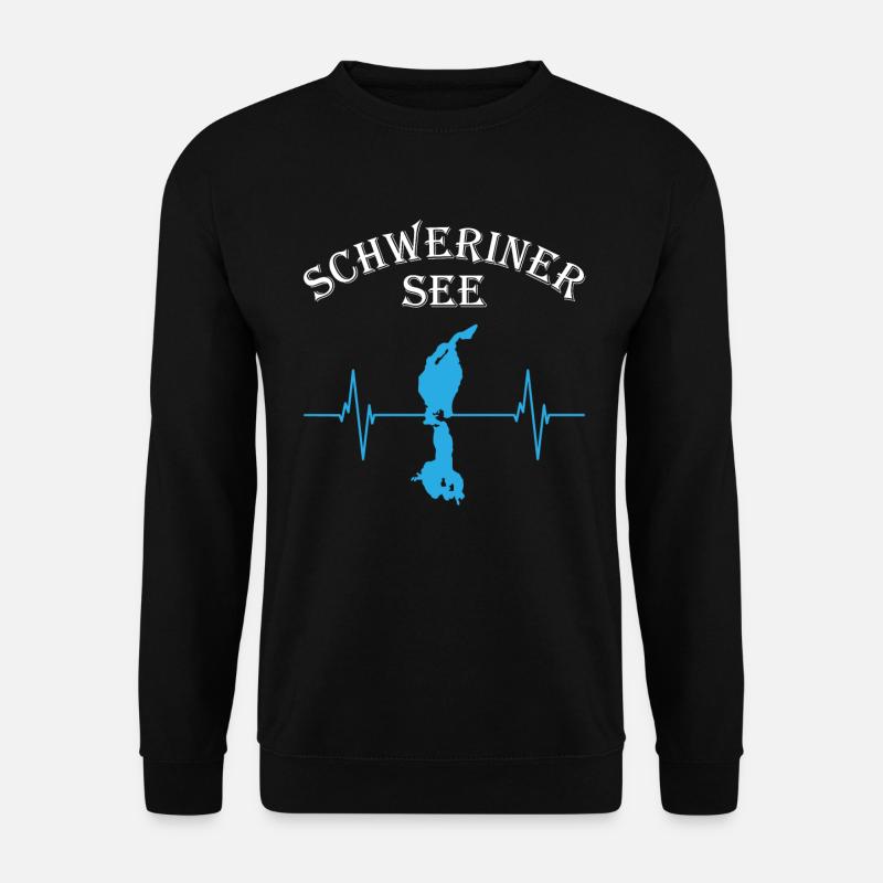 Herzschlag Schweriner See - Unisex Pullover - Schwarz