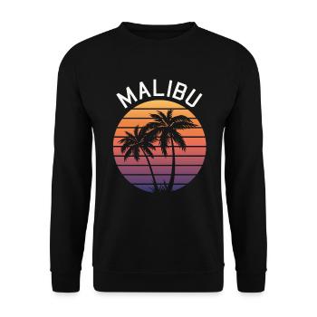 Style rétro Neon Malibu Palm - Sweat-shirt Unisexe - noir - Devant - Alina (178cm) & Michal (187cm)
