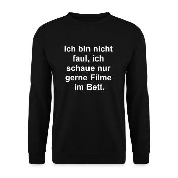 Lazy Movie Night - Unisex Sweatshirt - black - Front - Alina (178cm) & Michal (187cm)