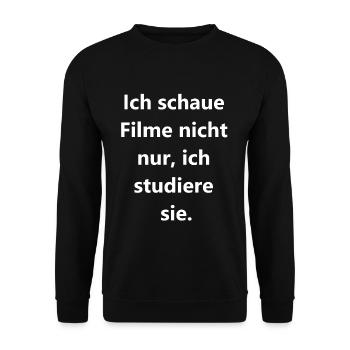 Études cinématographiques - Sweat-shirt Unisexe - noir - Devant - Alina (178cm) & Michal (187cm)