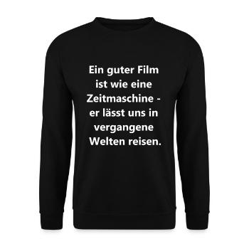 Retro Movie Night - Unisex Sweatshirt - black - Front - Alina (178cm) & Michal (187cm)