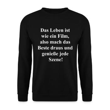 Life's a Movie - Unisex Sweatshirt - black - Front - Alina (178cm) & Michal (187cm)