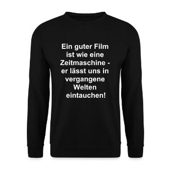 Retro Movie Night - Unisex Sweatshirt - black - Front - Alina (178cm) & Michal (187cm)