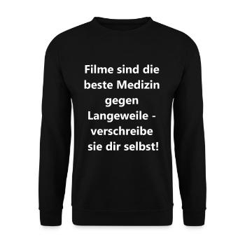 Movie Therapy - Unisex Pullover - Schwarz - Vorne - Alina (178cm) & Michal (187cm)
