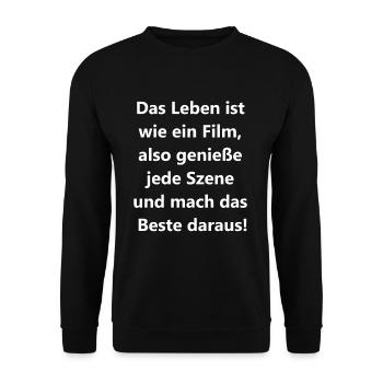 La vie est un film - Sweat-shirt Unisexe - noir - Devant - Alina (178cm) & Michal (187cm)