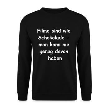 Movie Madness Geschenk - Unisex Pullover - Schwarz - Vorne - Alina (178cm) & Michal (187cm)