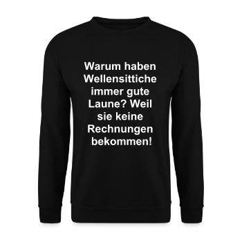 Geschenkidee für Vogelfreunde - Unisex Pullover - Schwarz - Vorne - Alina (178cm) & Michal (187cm)