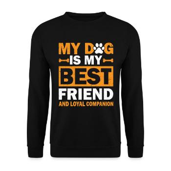 Mon chien est mon meilleur ami et mon fidèle compagnon - Sweat-shirt Unisexe - noir - Devant - Alina (178cm) & Michal (187cm)