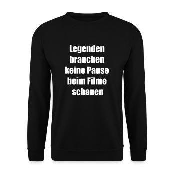 Binge-Watching Gift - Unisex Sweatshirt - black - Front - Alina (178cm) & Michal (187cm)