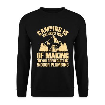 Le camping est la façon dont la nature vous fait apprécier I - Sweat-shirt Unisexe - noir - Devant - Alina (178cm) & Michal (187cm)