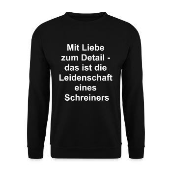 Geschenk aus Holz - Unisex Pullover - Schwarz - Vorne - Alina (178cm) & Michal (187cm)