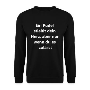 Cadeau coeur caniche mignon - Sweat-shirt Unisexe - noir - Devant - Alina (178cm) & Michal (187cm)
