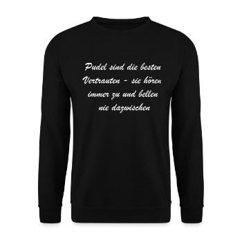 Poodle Confidant Gift - Unisex Sweatshirt - black - Front - Alina (178cm) & Michal (187cm)