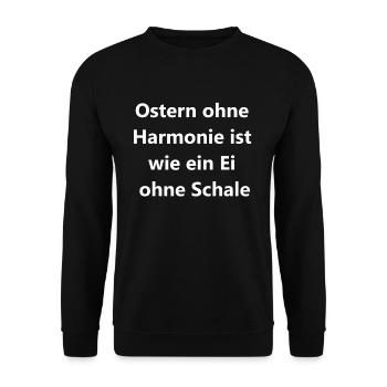 Easter Gift - Unisex Sweatshirt - black - Front - Alina (178cm) & Michal (187cm)