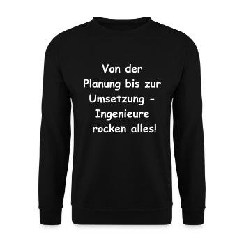 J’adore mon ingénieur - Sweat-shirt Unisexe - noir - Devant - Alina (178cm) & Michal (187cm)