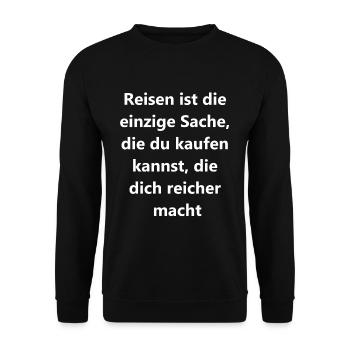 Cadeau d’aventure - Sweat-shirt Unisexe - noir - Devant - Alina (178cm) & Michal (187cm)