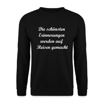 Travel Memory Gift - Unisex Sweatshirt - black - Front - Alina (178cm) & Michal (187cm)