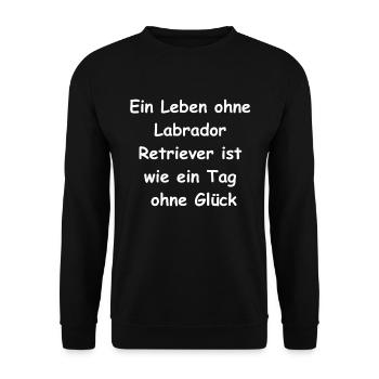 Lucky Charm Labrador Gift - Unisex Sweatshirt - black - Front - Alina (178cm) & Michal (187cm)