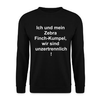 Kumpel fürs Leben Geschenk - Unisex Pullover - Schwarz - Vorne - Alina (178cm) & Michal (187cm)