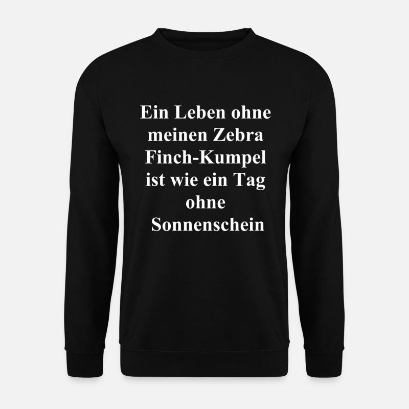 Zebra Finch Partner Gift - Unisex Sweatshirt - black