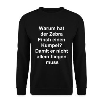 Cadeau de copain pour les amoureux des oiseaux - Sweat-shirt Unisexe - noir - Devant - Alina (178cm) & Michal (187cm)