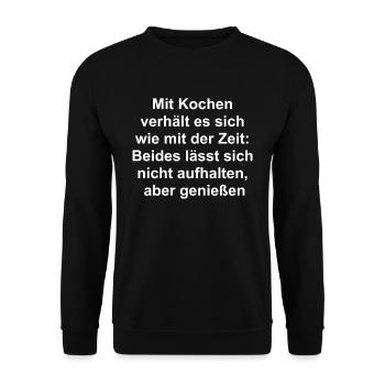 Don de temps - Sweat-shirt Unisexe - noir - Devant - Alina (178cm) & Michal (187cm)
