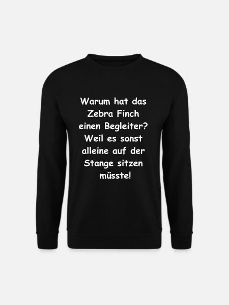 Zebra Finch Gift - Unisex Sweatshirt - black