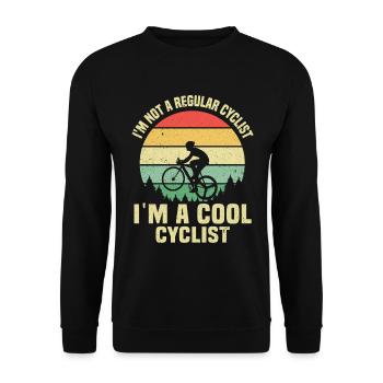 Ich bin kein normaler Radfahrer, ich bin ein cooler Radfahrer. - Unisex Pullover - Schwarz - Vorne - Alina (178cm) & Michal (187cm)