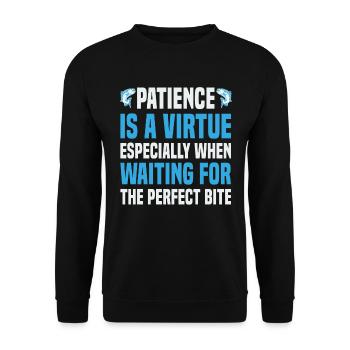 Patience Is A Virtue, Especially When Waiting For - Unisex Sweatshirt - black - Front - Alina (178cm) & Michal (187cm)